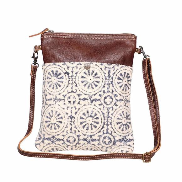 S Ruggy Canvas, Leather & Rug Crossbody Bag S-1986 xD - Picture 1 of 5